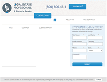 Tablet Screenshot of legalintake.com